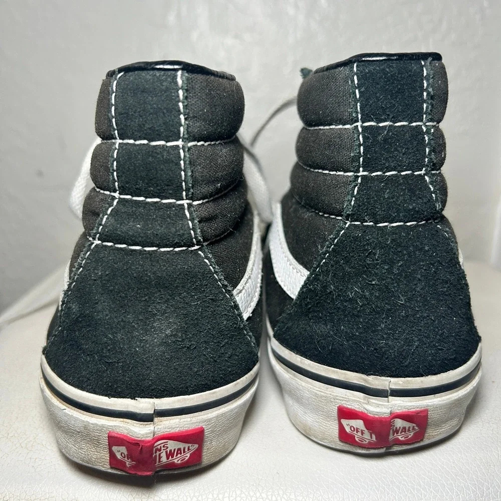 Vans Sk8-Hi Black Sneakers Women's High Top Skate Shoes Classic‎ Style Size 8